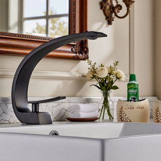 Sunvega Single Handle Waterfall Basin Faucet for Bathroom Sink in Chrome