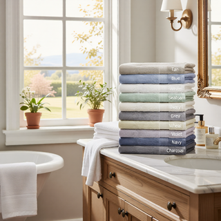 Sunvega GOTS Certified 650GSM Organic Long Staple Cotton 6 Piece Towel Set