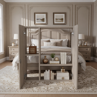Sunvega Double Door Medicine Cabinet with Four Interior Shelves and Ample Mirror