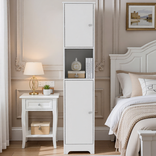 Sunvega Black Multistorage Pantry Cabinet with One Drawer and Two Shelves