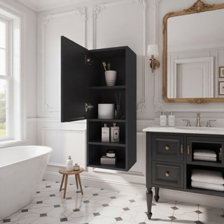 Sunvega Milwaukee Medicine Cabinet with Two Interior Shelves and Semi-Open Bottom