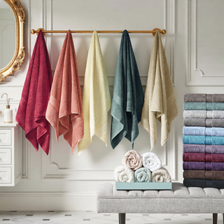 Sunvega 8-Piece Premium Cotton Towel Set with Antimicrobial Treatment for Health and Wellness