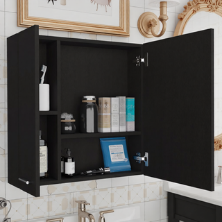 Sunvega Double Door Medicine Cabinet with Four Interior Shelves and Ample Mirror