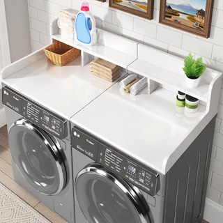 Sunvega Waterproof MDF Washer Dryer Countertop with Non-slip Pads and High Edge