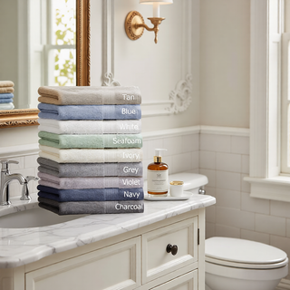 Sunvega GOTS Certified 650GSM Organic Long Staple Cotton 6 Piece Towel Set
