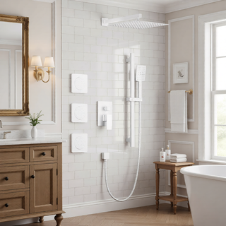 Sunvega Wall Mounted Rainfall Shower System with Hand Shower and Bodysprays