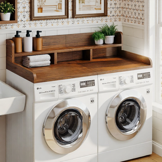Sunvega Waterproof MDF Washer Dryer Countertop with Non-slip Pads and High Edge