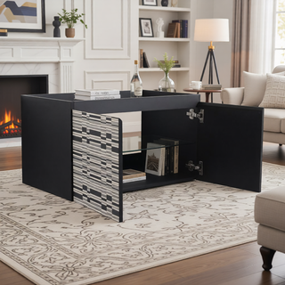 Sunvega Paint Free Vanity Door Panel with Hidden Handles for Bathroom and Kitchen