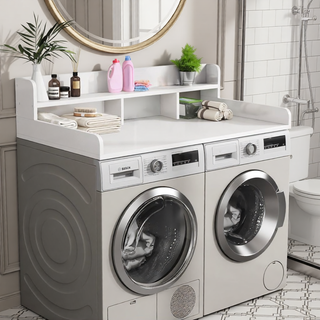 Sunvega Waterproof MDF Washer Dryer Countertop with Non-slip Pads and High Edge