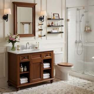 Sunvega Modern Safety Design Bathroom Hardware Set with Hidden Mounting Holes