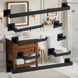Sunvega Modern Safety Design Bathroom Hardware Set with Hidden Mounting Holes