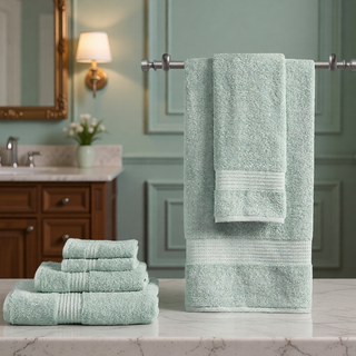 Sunvega GOTS Certified 650GSM Organic Long Staple Cotton 6 Piece Towel Set