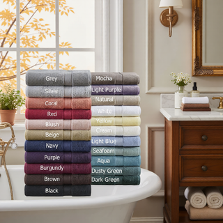 Sunvega 8-Piece Premium Cotton Towel Set with Antimicrobial Treatment for Health and Wellness