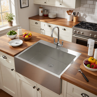 Sunvega 16 Gauge Stainless Steel Topmount Kitchen Sink Basin with Sound Proof Coating