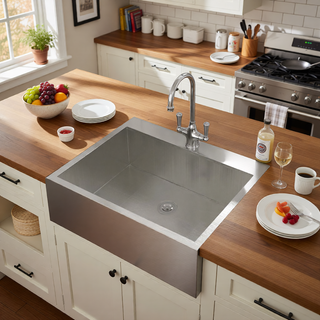 Sunvega 16 Gauge Stainless Steel Topmount Kitchen Sink Basin with Sound Proof Coating