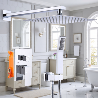 Sunvega Wall Mounted Shower System Combo Set with 10 Inch Rainfall and Handheld Faucet