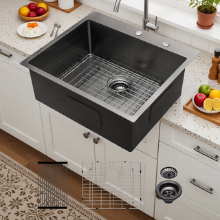 Sunvega 16 Gauge Stainless Steel Topmount Kitchen Sink Basin with Sound Proof Coating