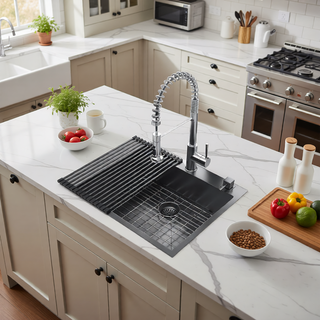 Sunvega 16 Gauge Stainless Steel Topmount Kitchen Sink Basin with Sound Proof Coating