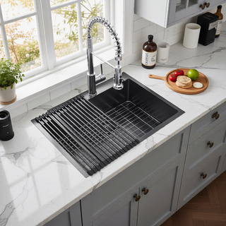 Sunvega 16 Gauge Stainless Steel Topmount Kitchen Sink Basin with Sound Proof Coating