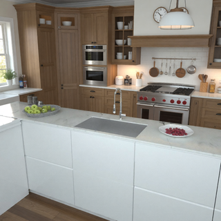Sunvega 32x19 Inch Undermount Kitchen Sink with Superior Drainage and Soundproofing