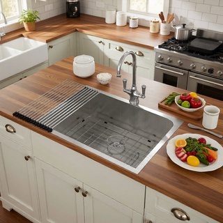 Sunvega 16 Gauge Stainless Steel Topmount Kitchen Sink Basin with Sound Proof Coating