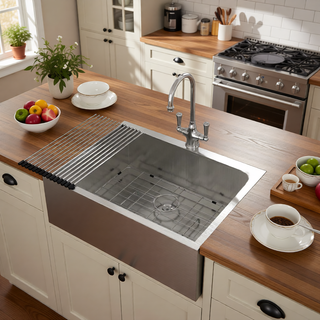 Sunvega 16 Gauge Stainless Steel Topmount Kitchen Sink Basin with Sound Proof Coating