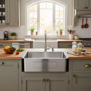 Sunvega 16 Gauge T304 Stainless Steel Undermount Kitchen Sink with Drain Assembly