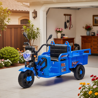 Sunvega 3-Wheel Electric Cargo Truck with LED Lights Music and Anti-Slip Wheels