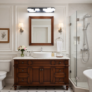 Sunvega Exclusive Original Design 4 Lights Bathroom Vanity Fixture in Matt Black