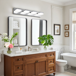 Sunvega Exclusive Original Design 4 Lights Bathroom Vanity Fixture in Matt Black