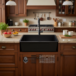 Sunvega 32x19 Inch Undermount Kitchen Sink with Superior Drainage and Soundproofing