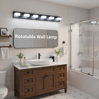 Sunvega Exclusive Original Design 4 Lights Bathroom Vanity Fixture in Matt Black