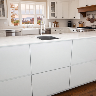 Sunvega 32x19 Inch Undermount Kitchen Sink with Superior Drainage and Soundproofing