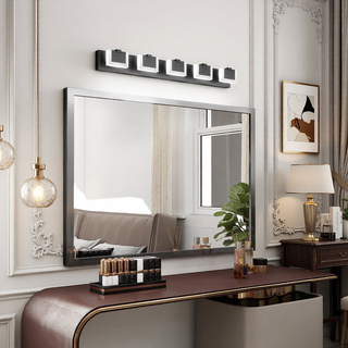 Sunvega Modern Black LED Vanity Light Fixtures with Up and Down Lighting