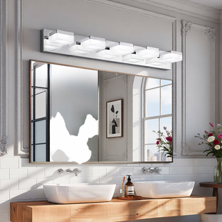 Sunvega Exclusive Original Design 4 Lights Bathroom Vanity Fixture in Matt Black