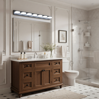 Sunvega Exclusive Original Design 4 Lights Bathroom Vanity Fixture in Matt Black