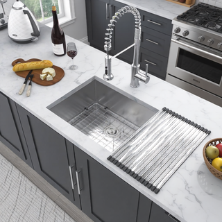 Sunvega 32x19 Inch Undermount Kitchen Sink with Superior Drainage and Soundproofing
