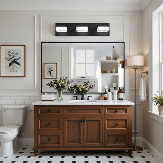Sunvega Exclusive Original Design 4 Lights Bathroom Vanity Fixture in Matt Black