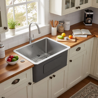 Sunvega 32x19 Inch Undermount Kitchen Sink with Superior Drainage and Soundproofing