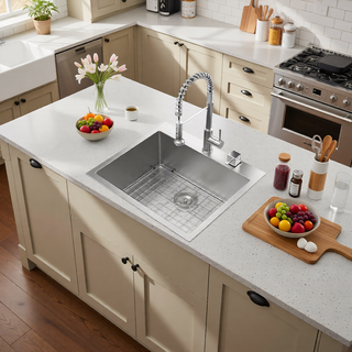 Sunvega 16 Gauge Stainless Steel Topmount Kitchen Sink Basin with Sound Proof Coating