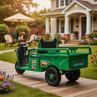 Sunvega 3-Wheel Electric Cargo Truck with LED Lights Music and Anti-Slip Wheels