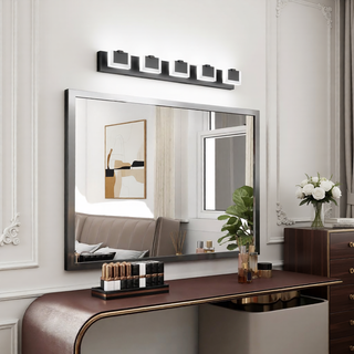 Sunvega Modern Black LED Vanity Light Fixtures with Up and Down Lighting