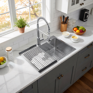 Sunvega 16 Gauge Stainless Steel Topmount Kitchen Sink Basin with Sound Proof Coating