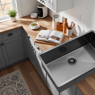Sunvega 16 Gauge T304 Stainless Steel Undermount Kitchen Sink with Drain Assembly
