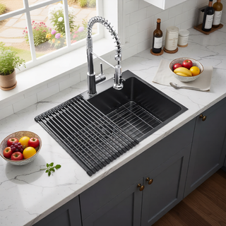 Sunvega 16 Gauge Stainless Steel Topmount Kitchen Sink Basin with Sound Proof Coating