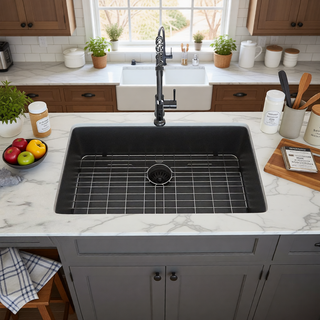 Sunvega 32x19 Inch Undermount Kitchen Sink with Superior Drainage and Soundproofing