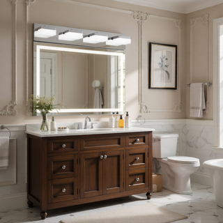 Sunvega Exclusive Original Design 4 Lights Bathroom Vanity Fixture in Matt Black
