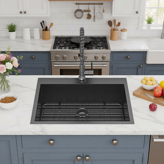 Sunvega 16 Gauge Stainless Steel Topmount Kitchen Sink Basin with Sound Proof Coating