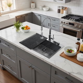 Sunvega 16 Gauge Stainless Steel Topmount Kitchen Sink Basin with Sound Proof Coating