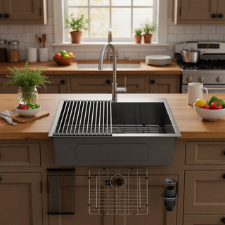 Sunvega 16 Gauge Stainless Steel Topmount Kitchen Sink Basin with Sound Proof Coating